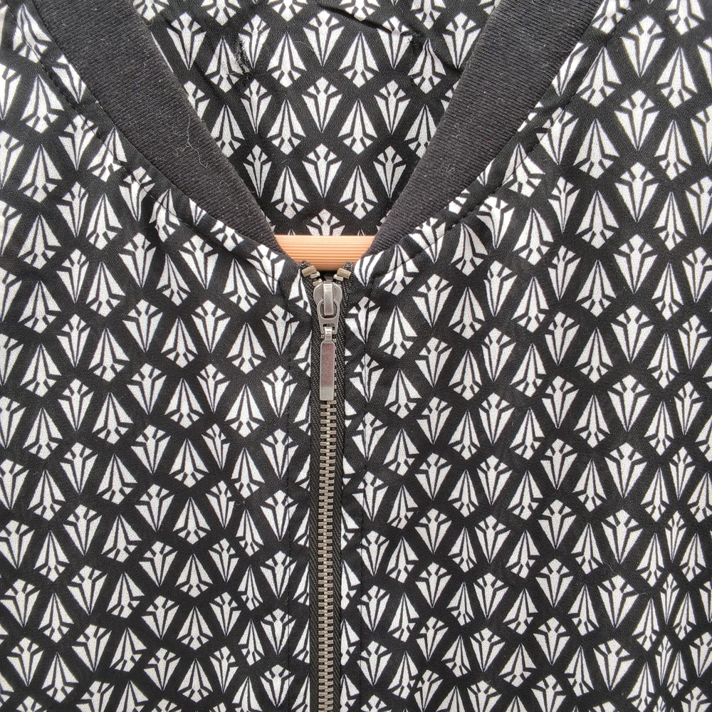 George Black and White Patterned Jacket Vintage 90's - Picture 3 of 9